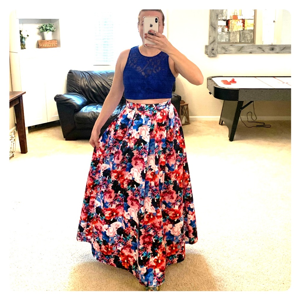 Two piece top and skirt